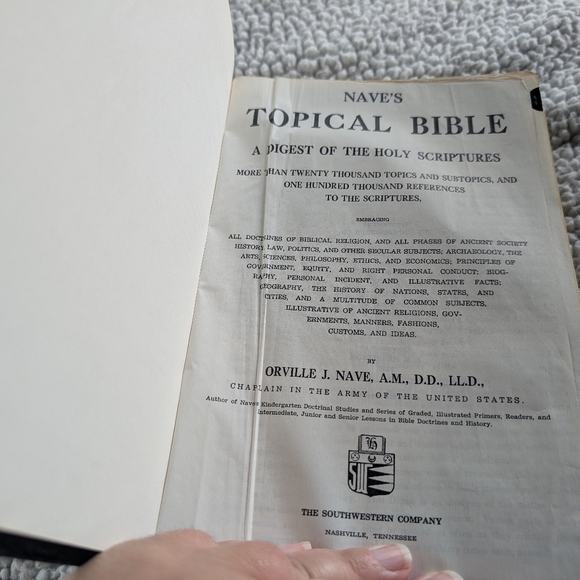 Naves Topical Study Bible Thumb Index Southwestern Vintage 1962 Indexed-EUC - Picture 8 of 8